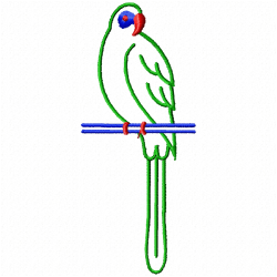 Parrots Embroidery Design 10 Parrots Embroidery Design 10